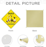 Duck Crossing Signs, Duck Pond Sign for Duck Nene Crossing Sign Bundle 2 Pieces Nene Crossing Farmhouse Wall Decor Garage Retro 12X12 Inch