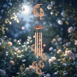Wind Chimes for Outside, Cat Moon Aluminum Tube Windchime Melodious Melodic for Porch Patio Garden Decor, Unique Metal Memorial Wind Chimes Housewarming Gifts for Friends and Family