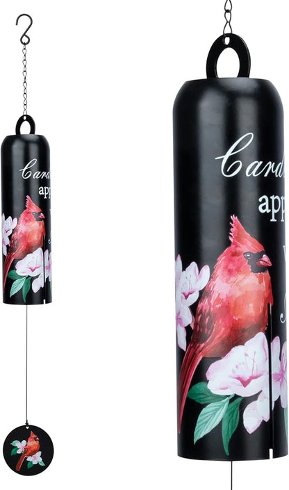 Taman Cardinal Wind Chime - 28" Metal Wind Bell Deep Tone Serenity Valentine's Day Gift Mobile Memorial Sympathy Gift for Home, Outdoor, Yard, Patio,Garden Decor