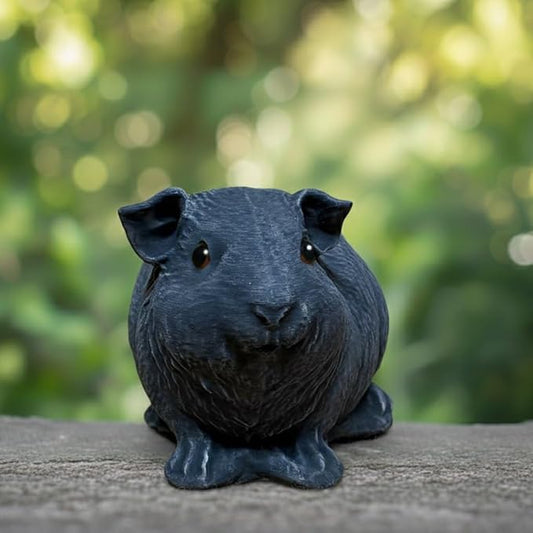 OLOMA Concrete Guinea Pig Landscape Sculpture Realistic Animal Figurine with Resin Protective Coating Heavy Durable Outdoor Indoor Decorative Display Piece Weather Resistant