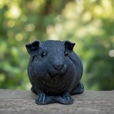OLOMA Garden Guinea Pig Stone Style Statue Solid Concrete Sculpture with Weather Resistant Resin Layer Decorative Accent for Patio Porch Lawn Interior Yard Pathway Home