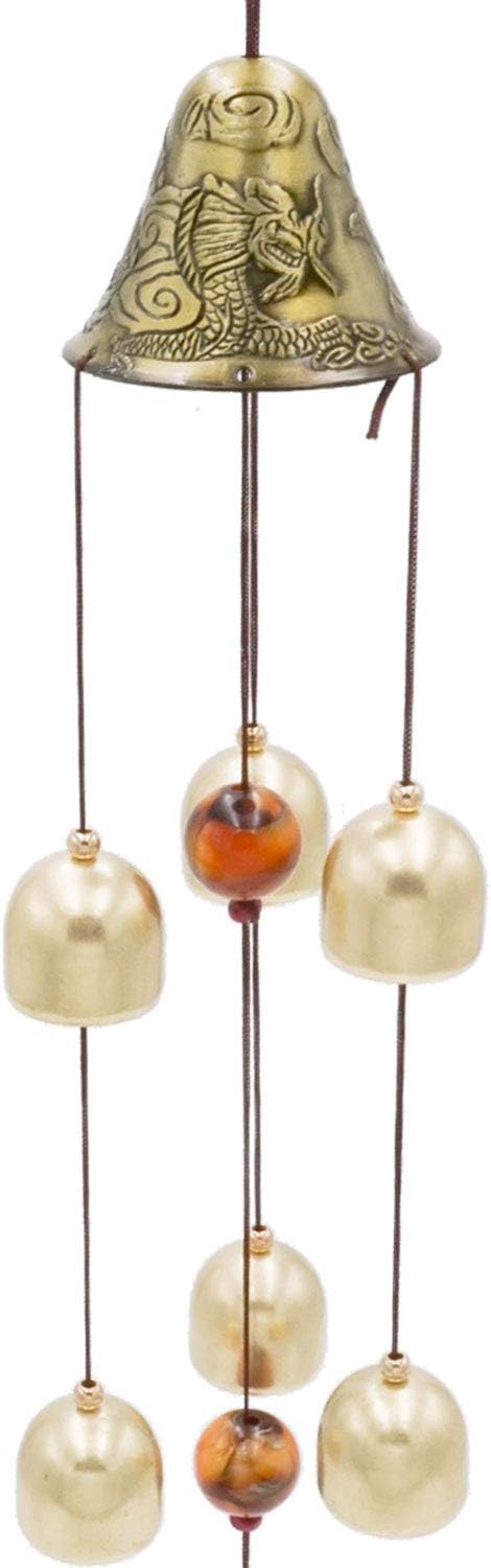 Banfeng Lucky Wind Chimes Feng Shui Bell for Good Luck Home Garden Patio Hanging Decoration Gift (6 Bells)
