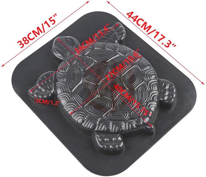 Stepping Stone Mold Turtle Shaped Concrete Cement Mould DIY Walk Maker Path Maker Mold for Garden Lawn Driveway Paving Paver Black