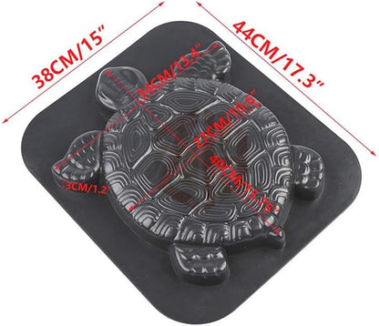 Stepping Stone Mold Turtle Shaped Concrete Cement Mould DIY Walk Maker Path Maker Mold for Garden Lawn Driveway Paving Paver Black