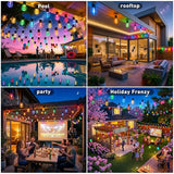 Smart RGB LED String Lights 200FT - Dimmable, Waterproof, Shatterproof