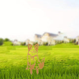 Metal Wolf Garden Stakes Art Decor Rust-Proof Outdoor Decorative Garden Stakes Black Dog Silhouette Lawn Outdoor Statue (Rust)