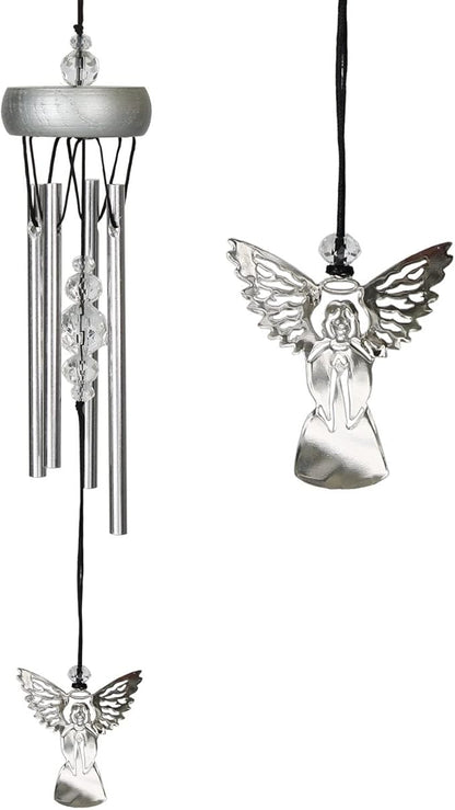 Woodstock Chimes Signature Collection, Fantasy, Angel 10'' Décor Designs - Small Chimes Wind Chimes for Outdoor, Patio, Home or Garden Décor (WCFA)