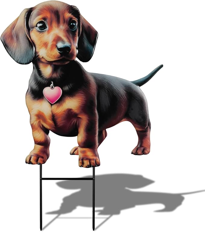 nawaza Dachshund Metal Garden Stakes Decorative,Outdoor Garden Dog Decor Stake,Birthday Gifts for Mom Women,Decorative Metal Housewarming Ornament for Lawn Patio Yard Pathway