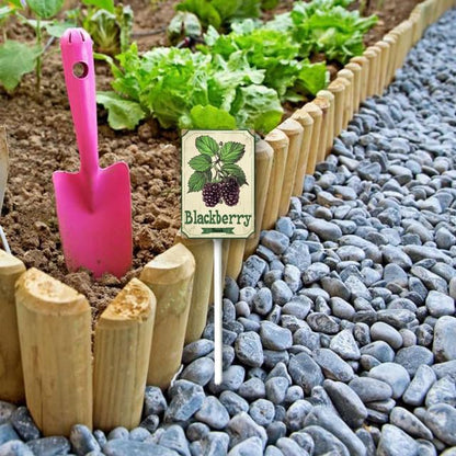 Uptell Vintage Aluminum BlackBerry Fruit Signs Yard Sign with Stake for Garden Fruit Garden Label Stakes Plant Markers for Outdoor Plants Waterproof 7x8.8 inch