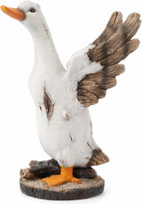 Duck Outdoor Statue, Resin Garden Lawn Yard Decor Sculpture, Funny Figurine Ornament for Porch Patio Flower Bed Home Bookshelf or Tabletop