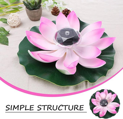 BESTonZON 2pcs Solar Floating Lotus Pond Lights, Outdoor Landscape LED Water Garden Decor with Color-Changing Gradient, Solar-Powered Waterproof Pool Lamps for Garden Pond