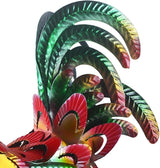 Metal Rooster Statue Garden Chicken Sculpture Decoration Metal Yard Art for Yard Outdoor Indoor Decoration (#F)