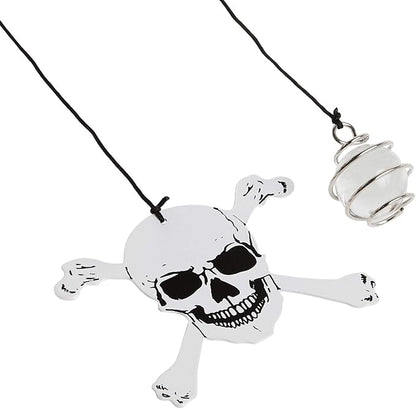 Spoontiques Skull and Crossbones Wind Chime - Outdoor Garden Décor - Decorative Chimes for Yard, Garden, Backyard and Patio Decoration
