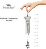 Woodstock Chimes Signature Collection, Woodstock Chime Fantasy, Mermaid 10'' Décor Designs - Small Chimes Wind Chimes for Outdoor, Patio, Home or Garden Décor (WCFM)