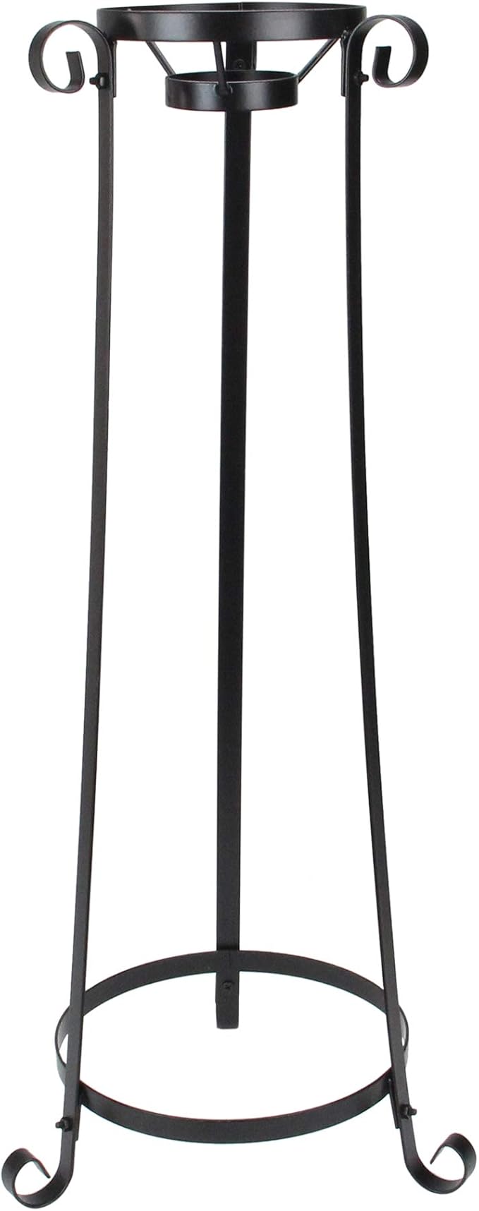 Northlight 23.75" Black Standing Tower Garden Gazing Ball Outdoor Patio Stand