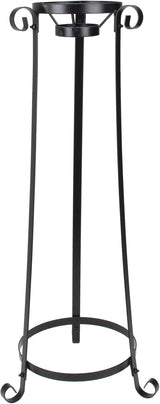 Northlight 23.75" Black Standing Tower Garden Gazing Ball Outdoor Patio Stand