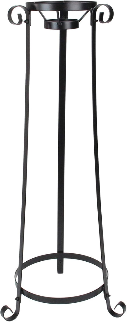 Northlight 23.75" Black Standing Tower Garden Gazing Ball Outdoor Patio Stand