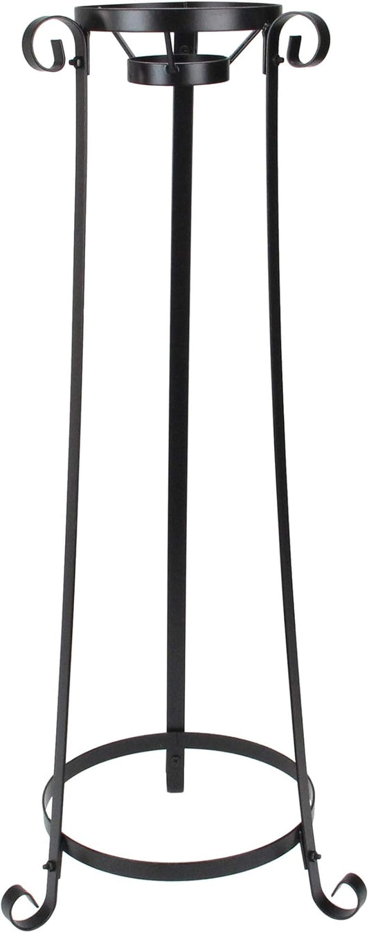 Northlight 23.75" Black Standing Tower Garden Gazing Ball Outdoor Patio Stand