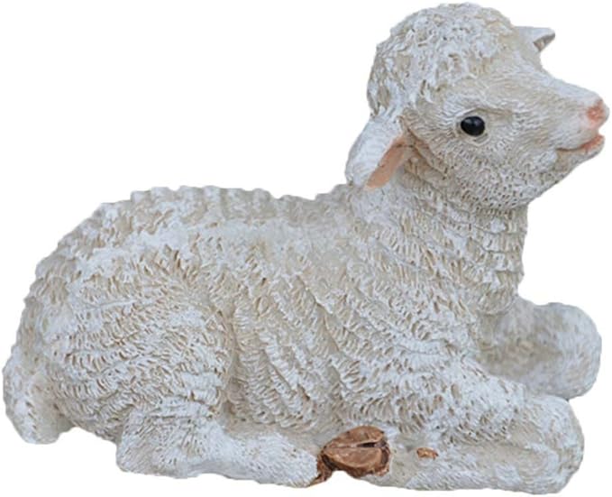 2 Pcs Sheep Panda Fairy Garden Kits Figurines for Miniatures Ornaments Fairies Gardens House Terrarium Kit Dollhouse Supplies DIY Outdoor Decorations Moss Micro Landscaping Decor
