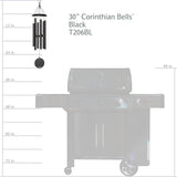 Corinthian Bells by Wind River - 30 inch Black Wind Chime for Patio, Backyard, Garden, and Outdoor Decor (Aluminum Chime) Made in The USA