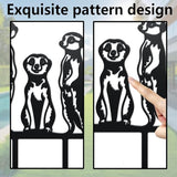 WADORN Charming Meerkat Metal Decorative Garden Stakes, Funny Meerkat Metal Outdoor Statues Meerkat Garden Animal Statue Ornament Gifts Funny Animal Outdoor Decor for Garden Backyard Patio Walkways