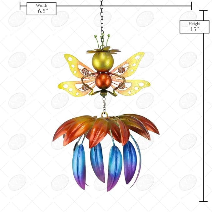 Red Carpet Studios, Hanging Spinner, 15-Inches Fairy Yellow