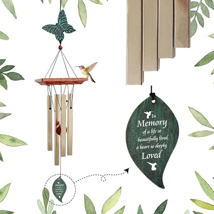 ASTARIN Memorial Custom Wind Chimes for Loss of Loved One, Wind Chimes for Patio Yard Decor, 24'' (Condolences-3)