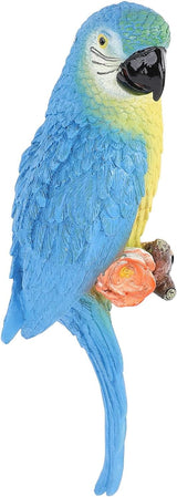 Pssopp Sculpture Ornament Decor,Bright Statues Outdoor Patio Garden Statues Statues Miniature Art Carved Small Animal Rustic Wildlife Decor for Garden (Blue)