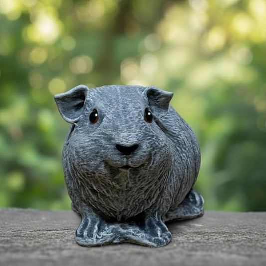 OLOMA Realistic Guinea Pig Yard Statue Solid Concrete Animal Art with Resin Sealed Surface Durable All Season Weatherproof Decor for Backyard Landscape Lawn Patio and Interior Spaces