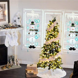 Juegoal Christmas Snowman Wind Chimes with Metal Snowflake, Large for Kids, Xmas Holiday Party Indoor Outdoor Hanging Decoration, 33 Inch