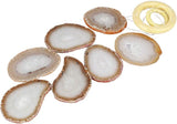 rockcloud Agate Sliced Geode Wind Chime Home Garden Decoration Figurine