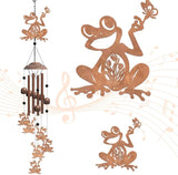 OLYCRAFT Frog Wind Chimes Outdoors Wind Chime Sympathy Memorial Windchime Iron Windchime Memorial Presents Hanging Windbell for Patio Backyard Home Garden Pendant Decoration - 30 Inch