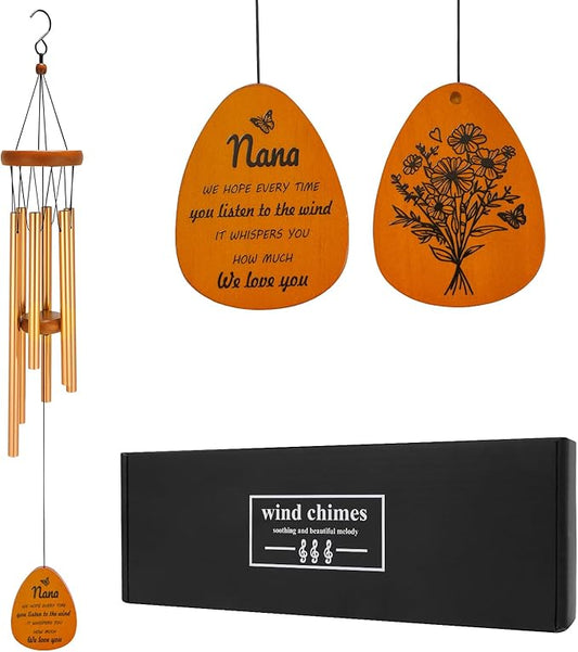 Gift for Nana from Grandkids Unique Outdoor Windchimes, Thoughtful Gifts Ideas for Christmas, Thanksgiving, Mother's Day & Birthday