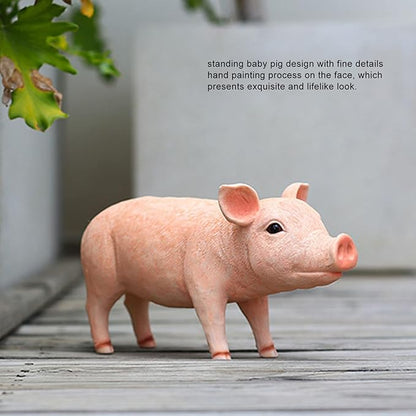 Cute Lifelike Statue, Durably Weatherproof resins, Ideal Decor for Garden Patio Backyard, Hand Painted Face, Standing