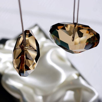 Champagne Heart Crystal Suncatcher, 2pc 45mm Hanging Prism for Windows, Outdoor Indoor Decoration, Rainbow Maker Gifts for Mom, Grandma, Friend