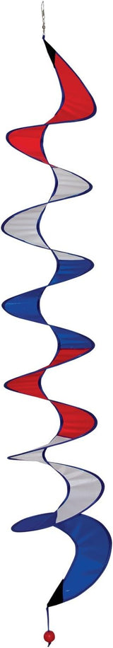 In The Breeze 4248 Red, White and Blue, 48-Inch Patriotic Curlie Wind Spinner, 48 Inch
