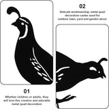 Yardwe 8PCS Metal Quail Yard Art, Outdoor Garden Decoration, Creative Black Iron Quail Ornaments for Lawn, Pathway, Courtyard, and Planters