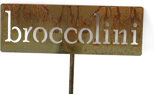 Classic Metal Garden Markers 19 Inches Tall (broccolini, Naturally Rusted)