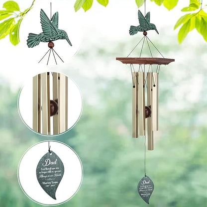 ASTARIN Memorial Custom Wind Chimes for Loss of Loved One, Wind Chimes for Patio Yard Decor, 24'' (Condolences-9)