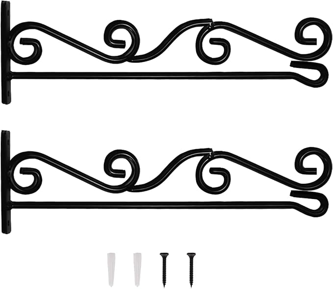 2 Pack Wall Garden Flag Holder Stand,Garden Flags Scroll Hanger,Yard Flag Wall Hanger,one Piece Yard Flags Stand for Porch,Great Gifts Ideas