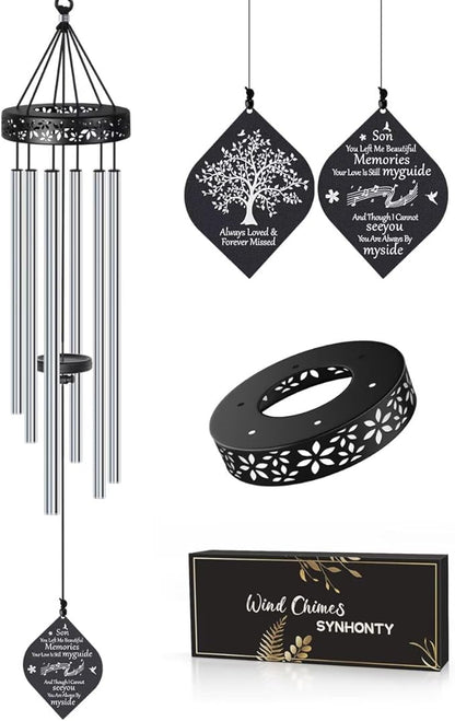 Synhonty 32'' Memorial Wind Chimes for Loss of Son, Sympathy Gifts, Bereavement/Condolence/Remembrance Gifts, Windchimes in Memory of Son