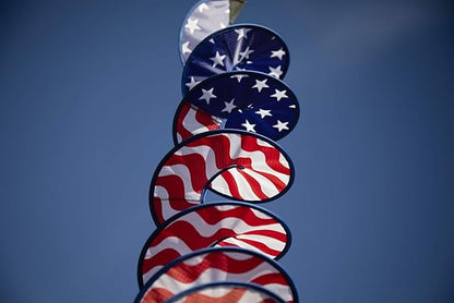 In the Breeze 5176 48" Stars and Stripes Curlie Spinner-Outdoor Hanging Decoration