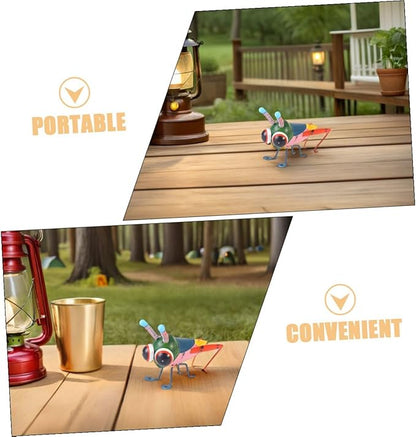 BESPORTBLE 3pcs Colorful Iron Art Locust Figurines Handpainted Metal Insect Statues for Garden Patio Lawn Decor Lightweight Outdoor Sculpture for Indoor Accent