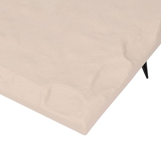 Garden Dcor Stepping Stone with Ground Stake, Polypropylene Material, Outdoor, 15.5x15.5in, Set of 4 (Beige)