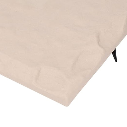 Garden Dcor Stepping Stone with Ground Stake, Polypropylene Material, Outdoor, 15.5x15.5in, Set of 4 (Beige)