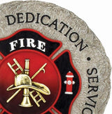 Spoontiques Firefighter Stepping Stone - Garden Décor - Decorative Stone for Patio Home Lawn and Yard