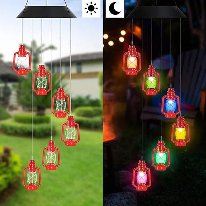 AceList Lanterns Solar Wind Chimes for Outside LED Lights, Color Changing Waterproof Windchimes Unique Outdoor Decor, Hanging Solar Power Wind Chime, Patio Yard Garden Home