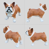 French Bulldog Garden Statue with Solar Lantern & Double-Sided Sign - Realistic Frenchie Outdoor Decor for Patio, Yard, Porch - Waterproof Resin Dog Sculpture - Gift for Frenchie Lovers, Mom, Dad