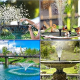 HEERTTOGO 1Pc 1.5W Solar Fountain Pump, Bird Bath Pump With 8 Nozzles, Suitable For Ponds, Swimming Pools, Gardens, Outdoor Use, Garden Decoration Accessories Floating Solar Water Pump