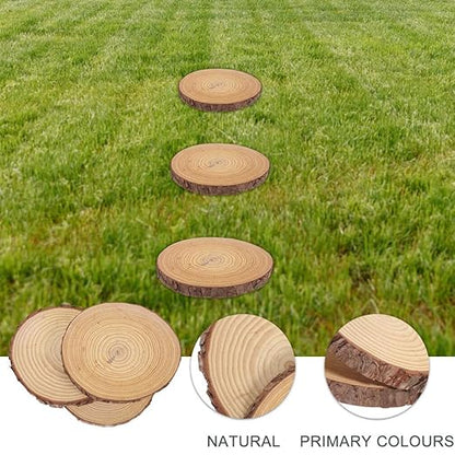 SUPVOX Garden Pathway Stepping Stone - Wooden Slices Patio Path,Stepping Wood Board for Yard Outdoor